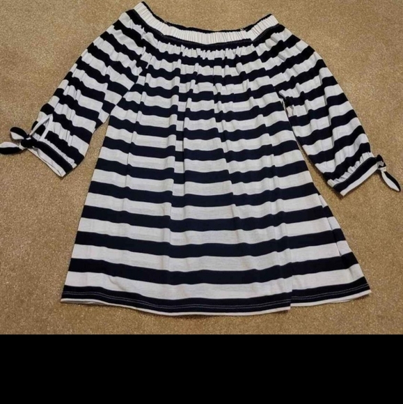 Ruby Ribbon | Tops | Ruby Ribbon Womens Large Off Shoulder White Navy ...